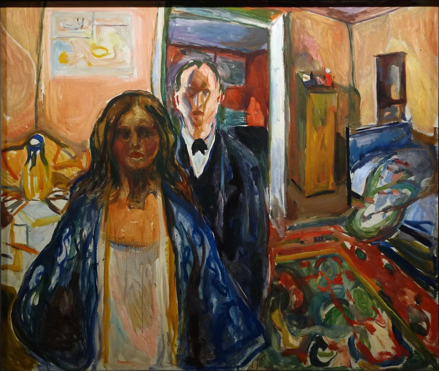 The Artist and His Model - Edvard Munch