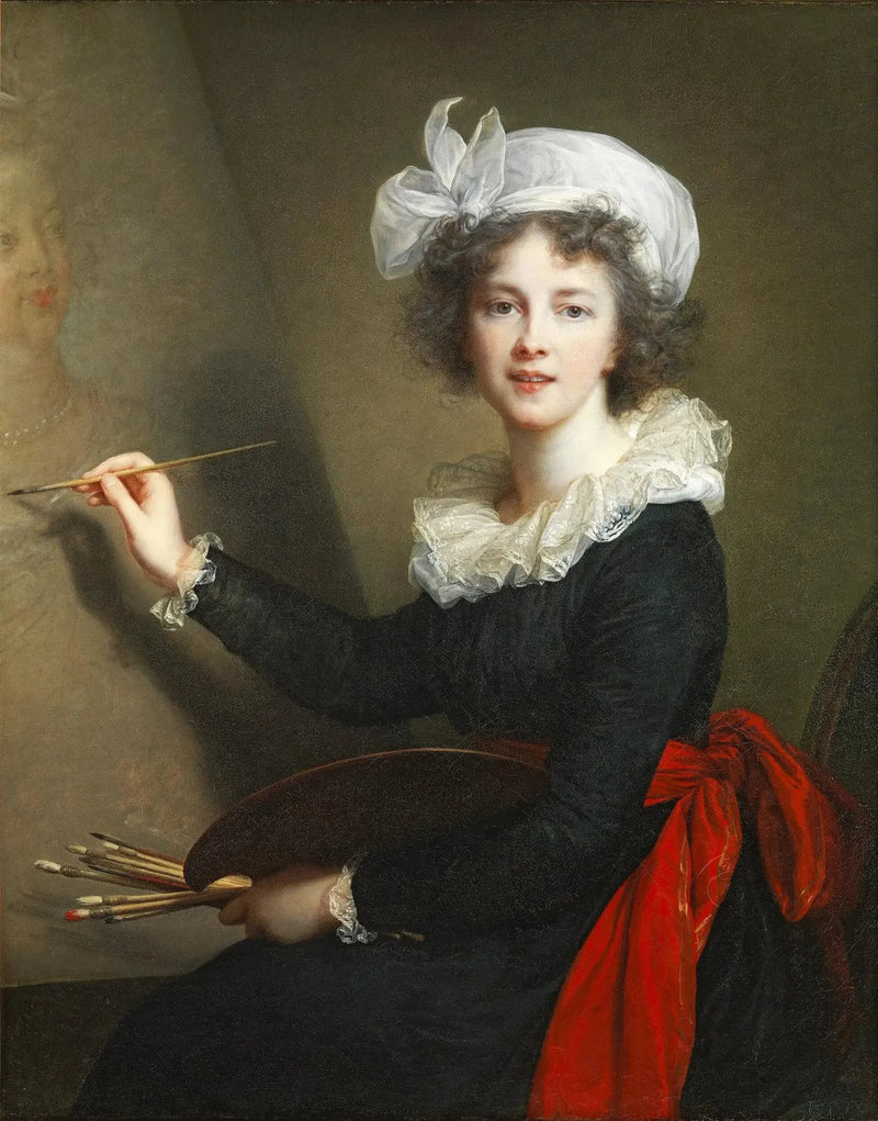 The artist executing a portrait of Queen Marie-Antoinette - Élisabeth Vigée Le Brun