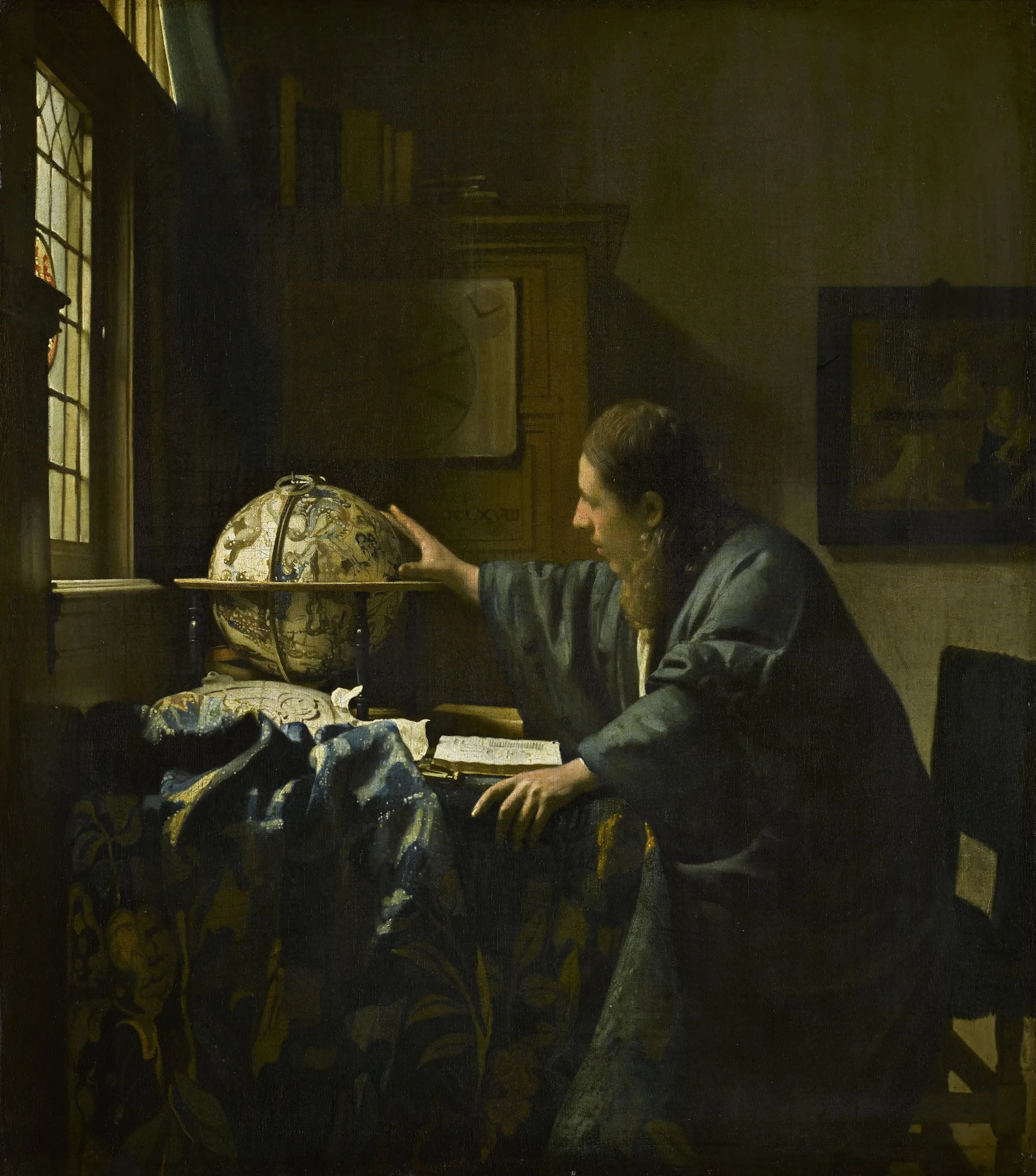 L'Astronome - Johannes Vermeer image 1 copie peinte à la main à l’huile