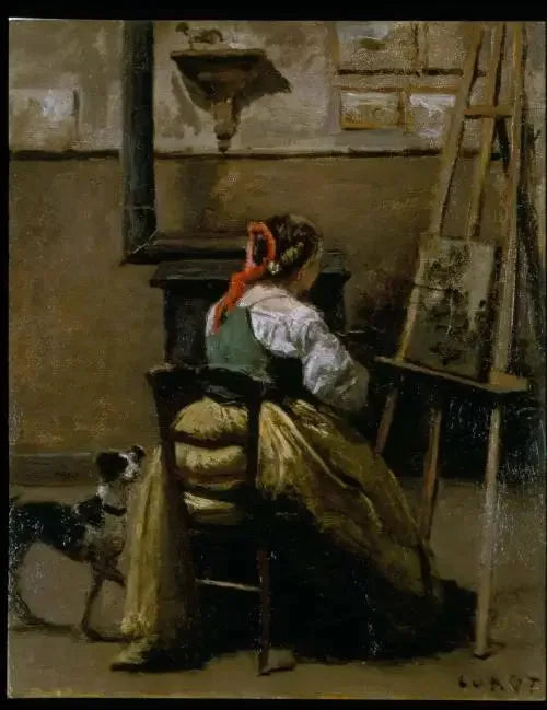 Corot's Workshop - Jean-Baptiste Camille Corot