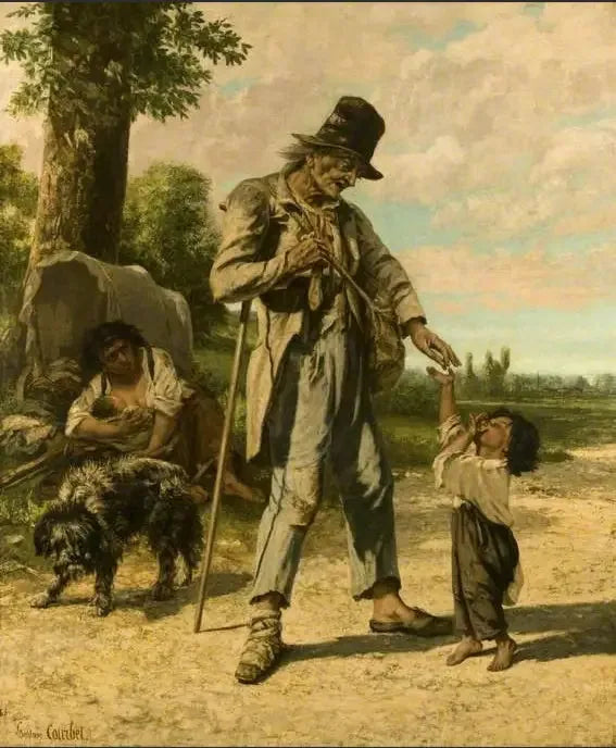 The Almsgiving of a Beggar at Ornans - Gustave Courbet