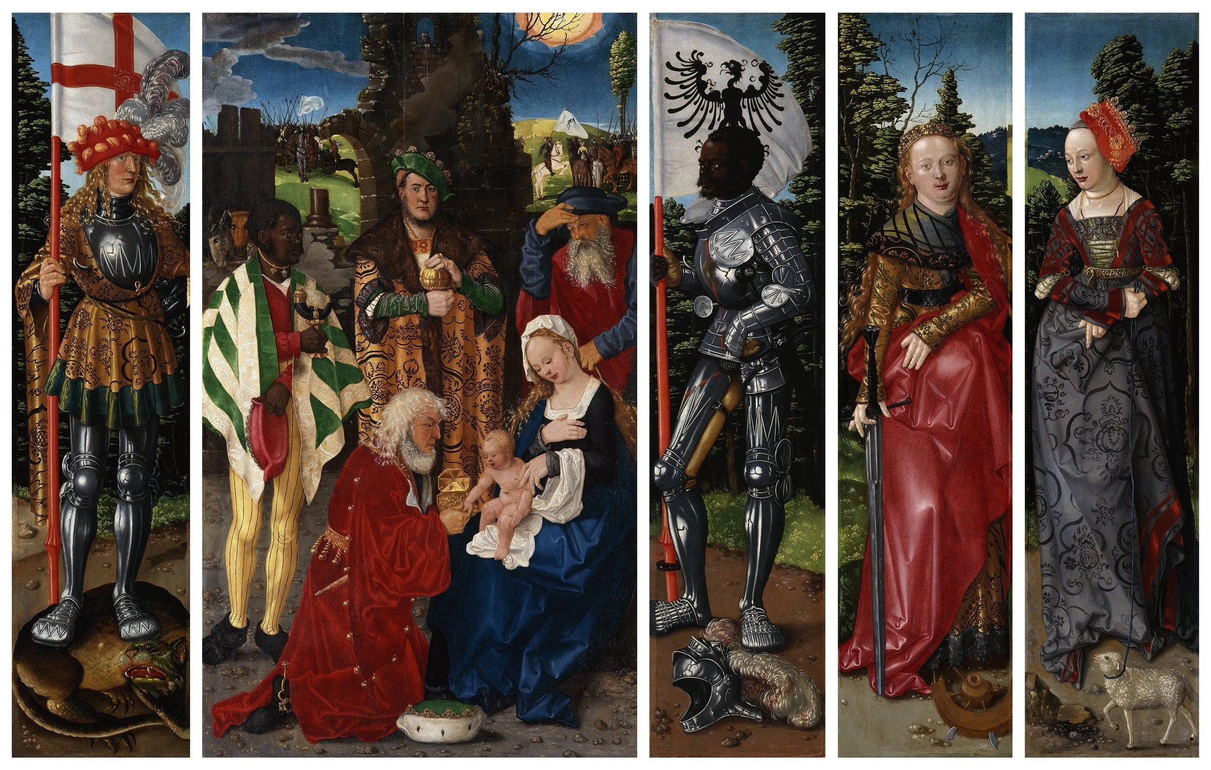 L'autel des trois rois - Hans Baldung Grien image 1 copie peinte à la main à l’huile