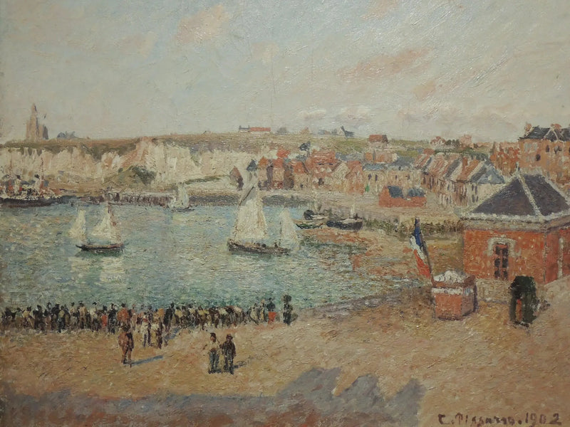 The Harbor of Dieppe, Afternoon, Sun - Camille Pissarro