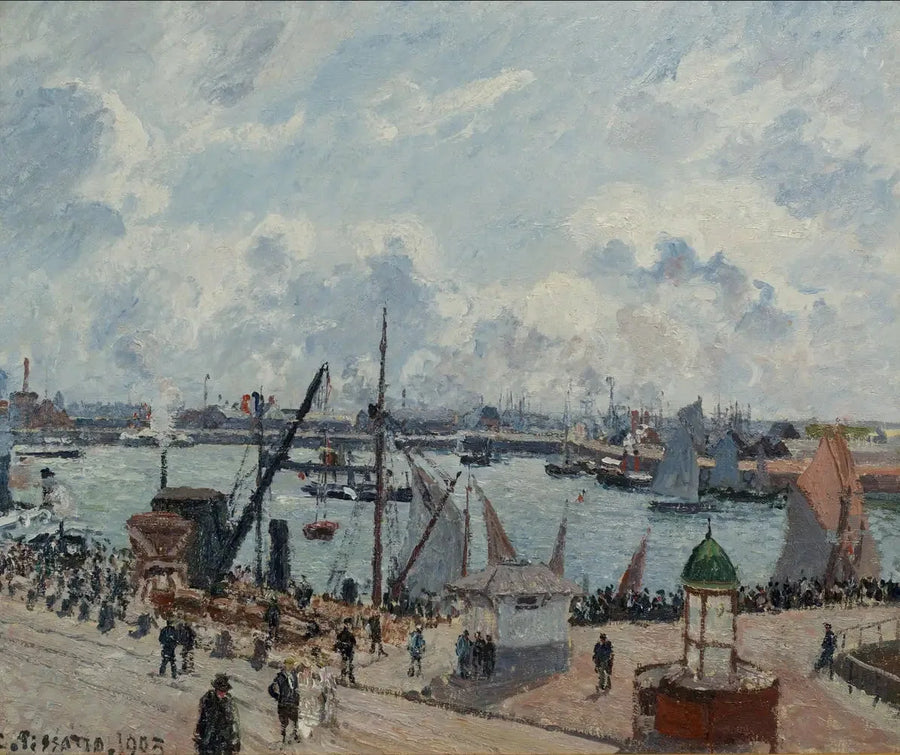 The Outer Port of Le Havre. Morning. Sun. Rising Tide - Camille Pissarro