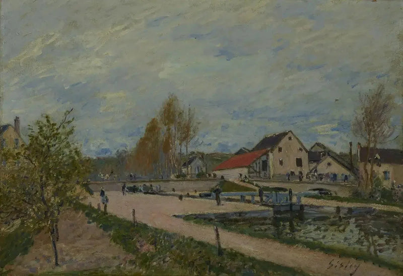The Lock of Burgundy at Moret-sur-Loing - Alfred Sisley