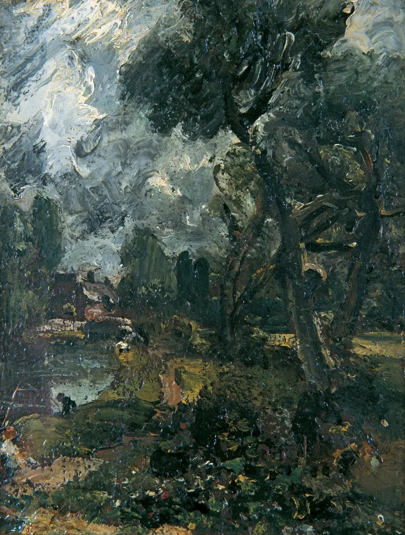 The Flatford Lock from the Bridge - John Constable