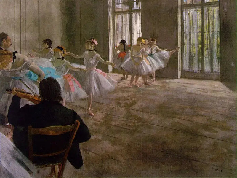 The Dance School. The Rehearsal - Edgar Degas