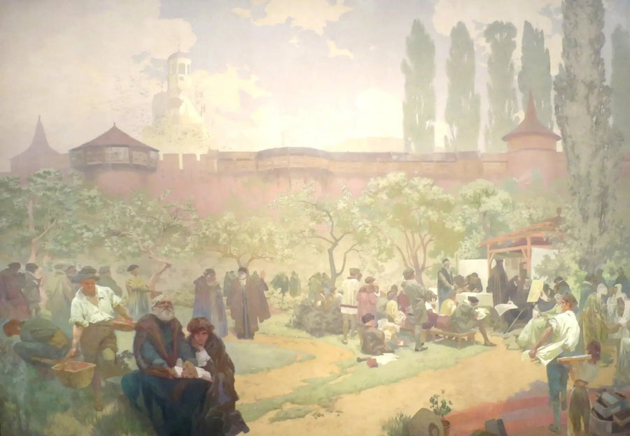 The Fraternal School in Ivančice - Alphonse Mucha