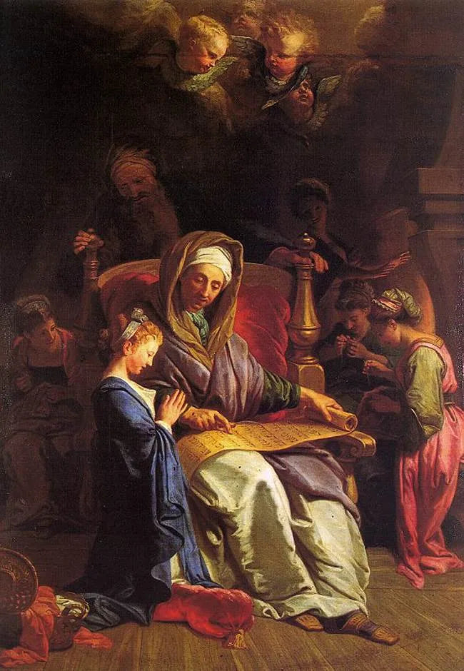 The Education of the Virgin - Jean-Baptiste Jouvenet