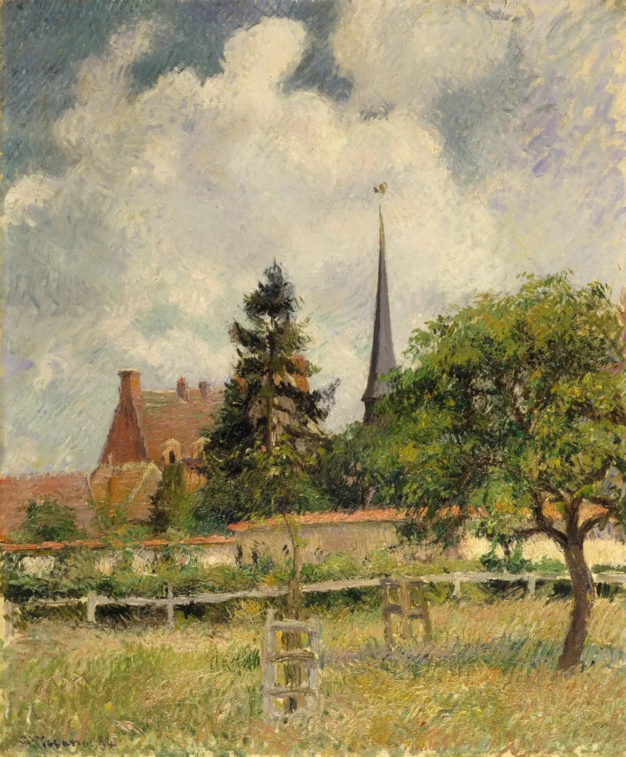 The Church of Eragny - Camille Pissarro