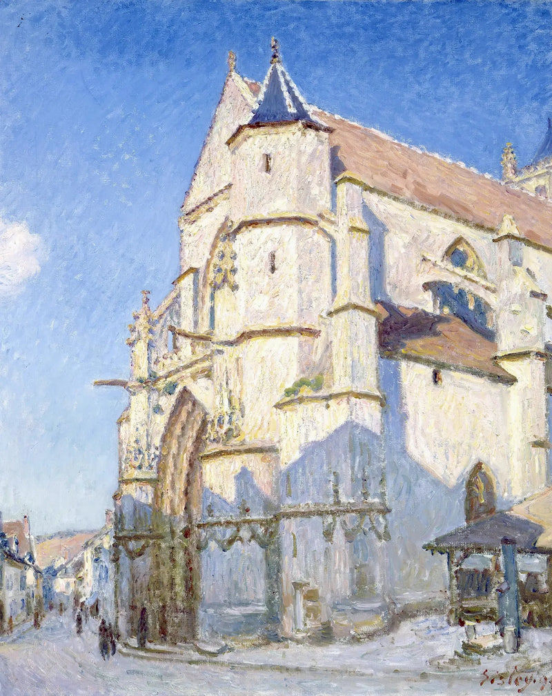 The Church of Moret, in the Evening - Alfred Sisley