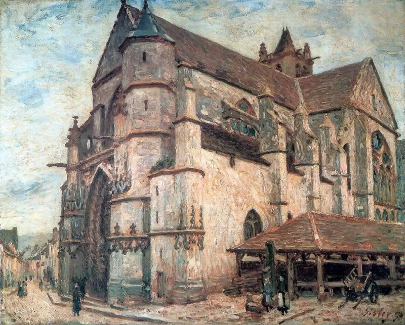 The Church of Moret, Frosty Weather - Alfred Sisley