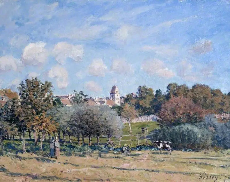 The Church of Noisy-le-Roi, autumn effect - Alfred Sisley