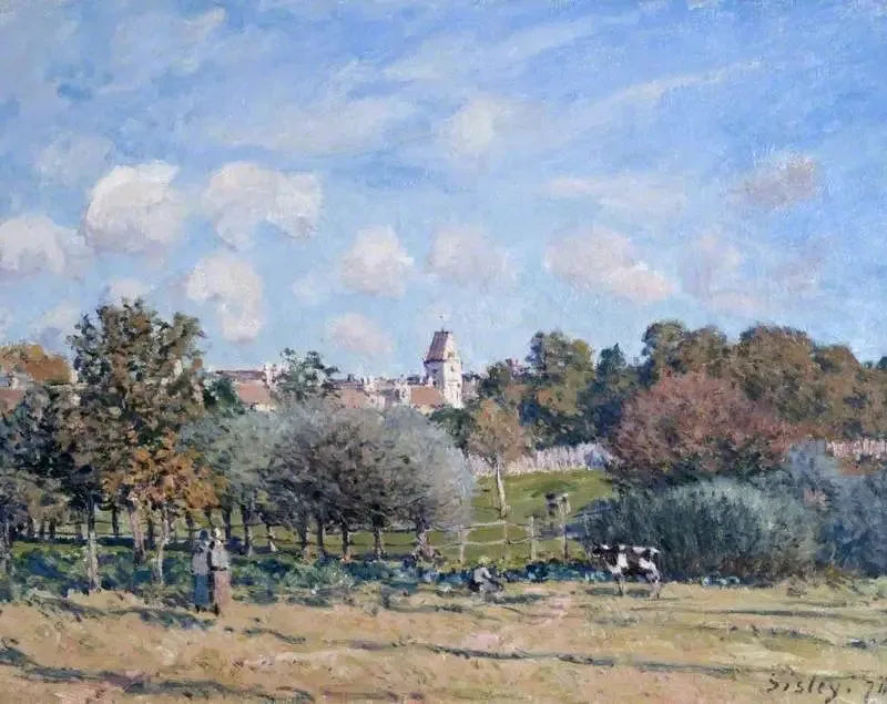 The Church of Noisy-le-Roi, autumn effect - Alfred Sisley