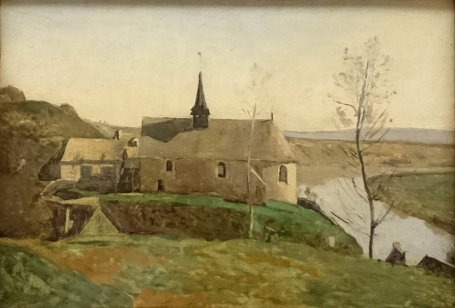 The Church of Rolleboise, near Mantes - Jean-Baptiste Camille Corot