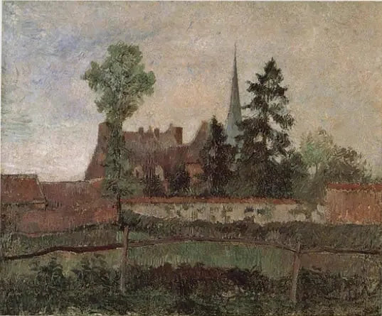 The Church and Manor of Éragny - Camille Pissarro