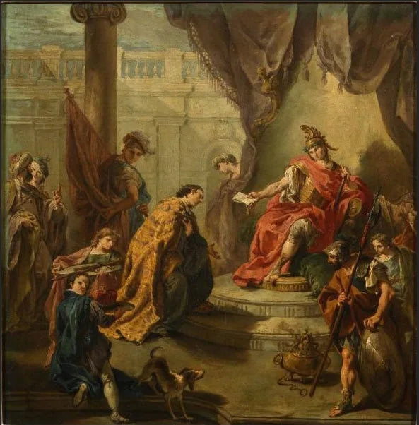 Emperor Flavius Honorius élit Constance III fils co-gouverneur - Giovanni Battista Pittoni