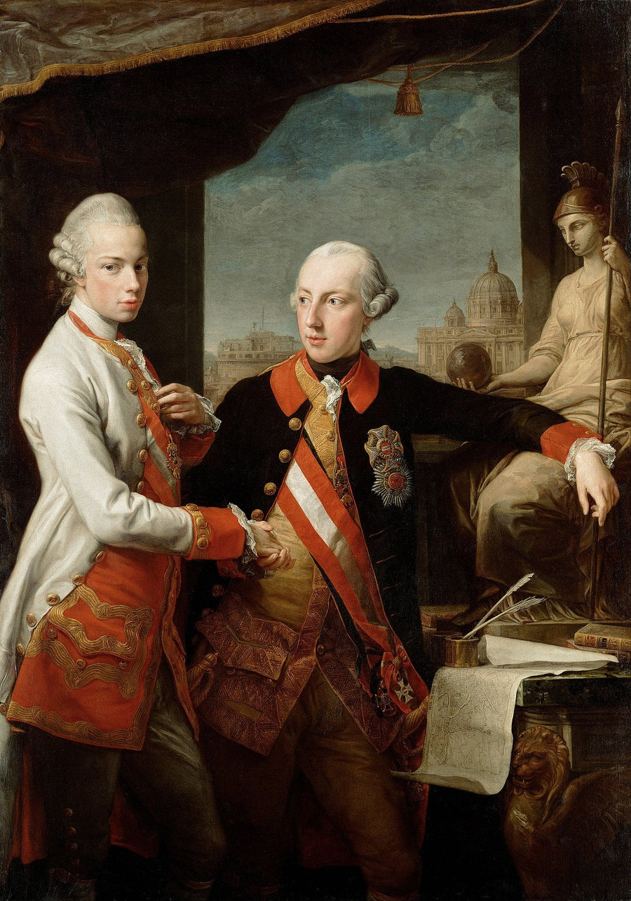 Emperor Joseph II with Grand Duke Pietro Leopoldo of Tuscany - Pompeo Batoni