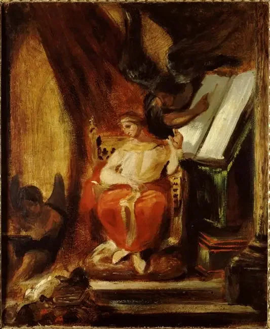 The Emperor Justinian Composing His Institutes - Eugène Delacroix