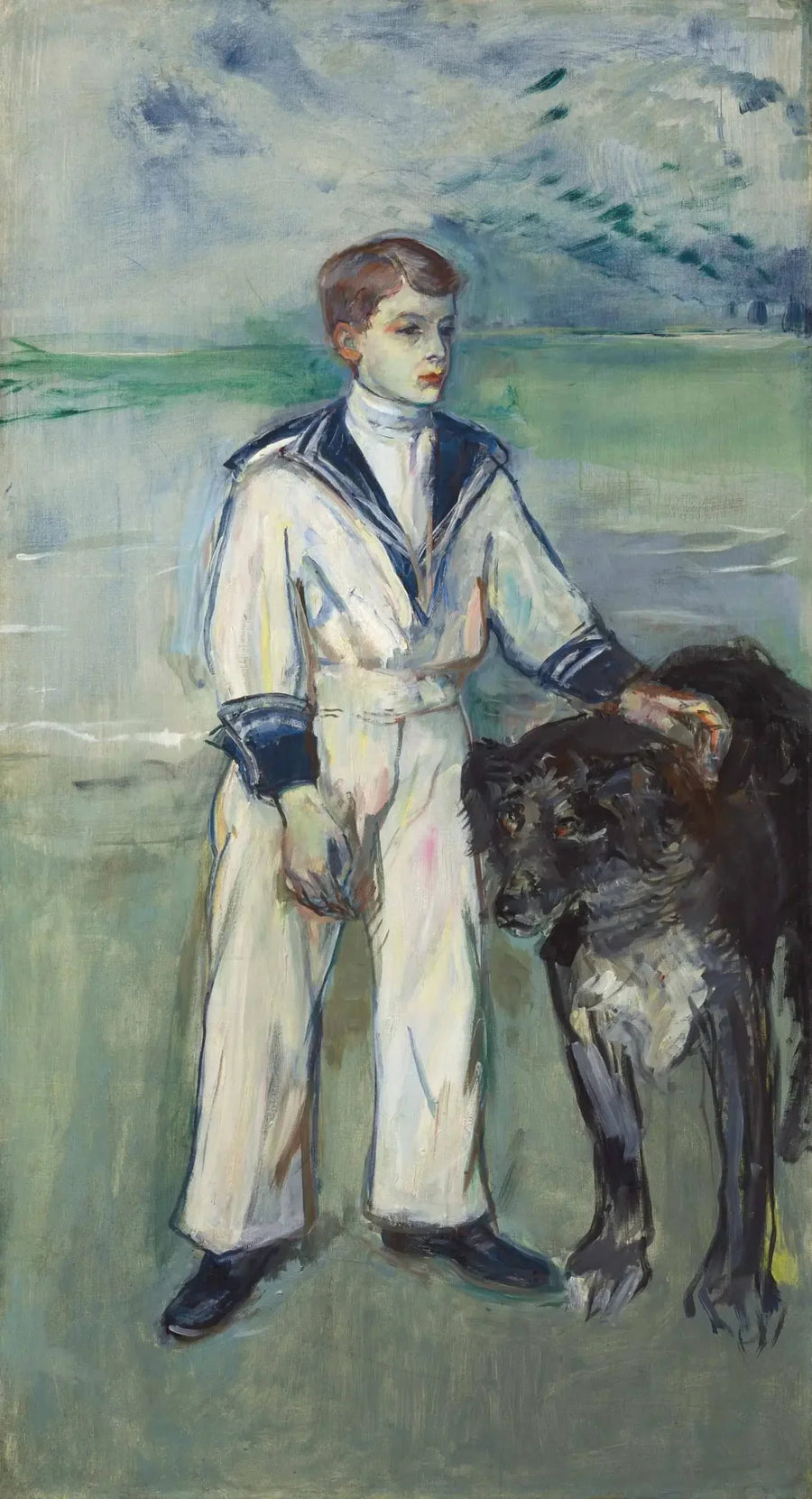 The Child with the Dog, Son of Madame Marthe and the Dog Pamela, Taussat - Henri de Toulouse-Lautrec