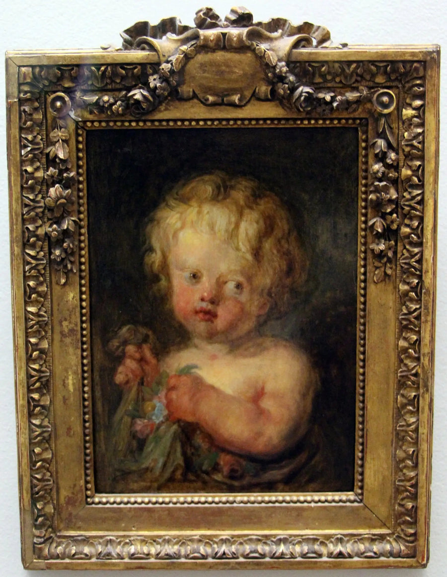 The Child with Flowers - Jean-Honoré Fragonard
