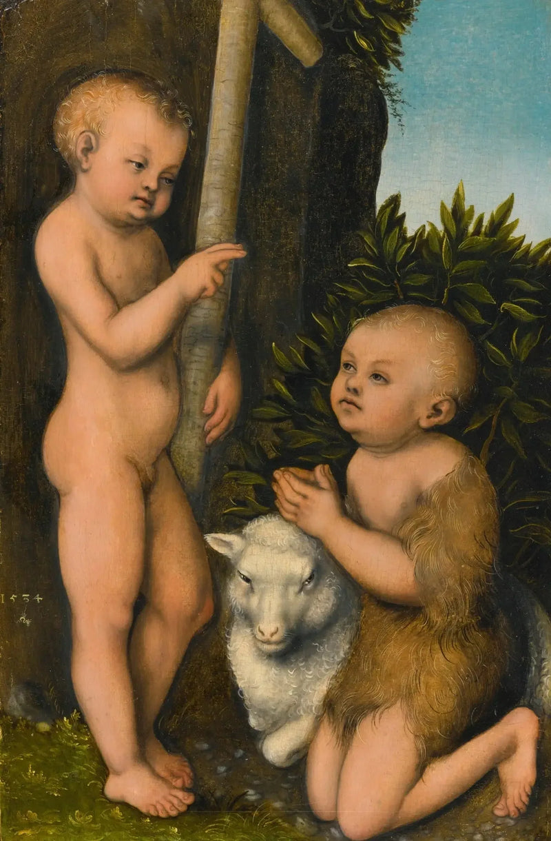 The Child Jesus adored by the Child Saint John the Baptist - Lucas Cranach the Elder