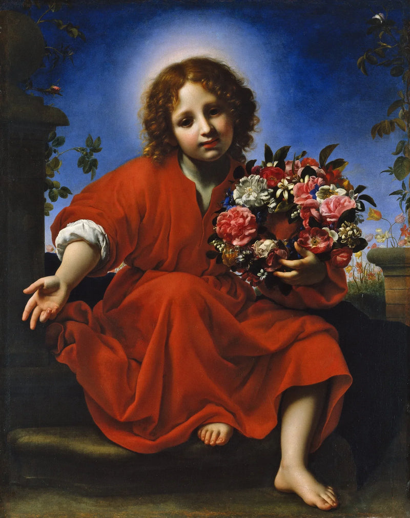 The Child Jesus with a flower crown - Carlo Dolci