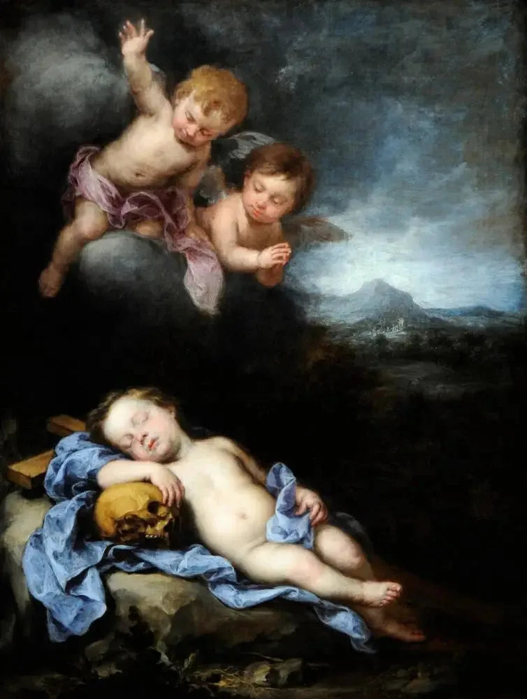 The Sleeping Child Jesus on the Cross - Bartolomé Esteban Murillo