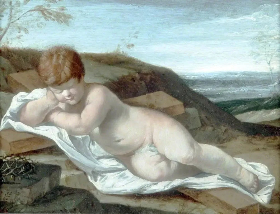 The Sleeping Child Jesus on the Cross - Guido Reni