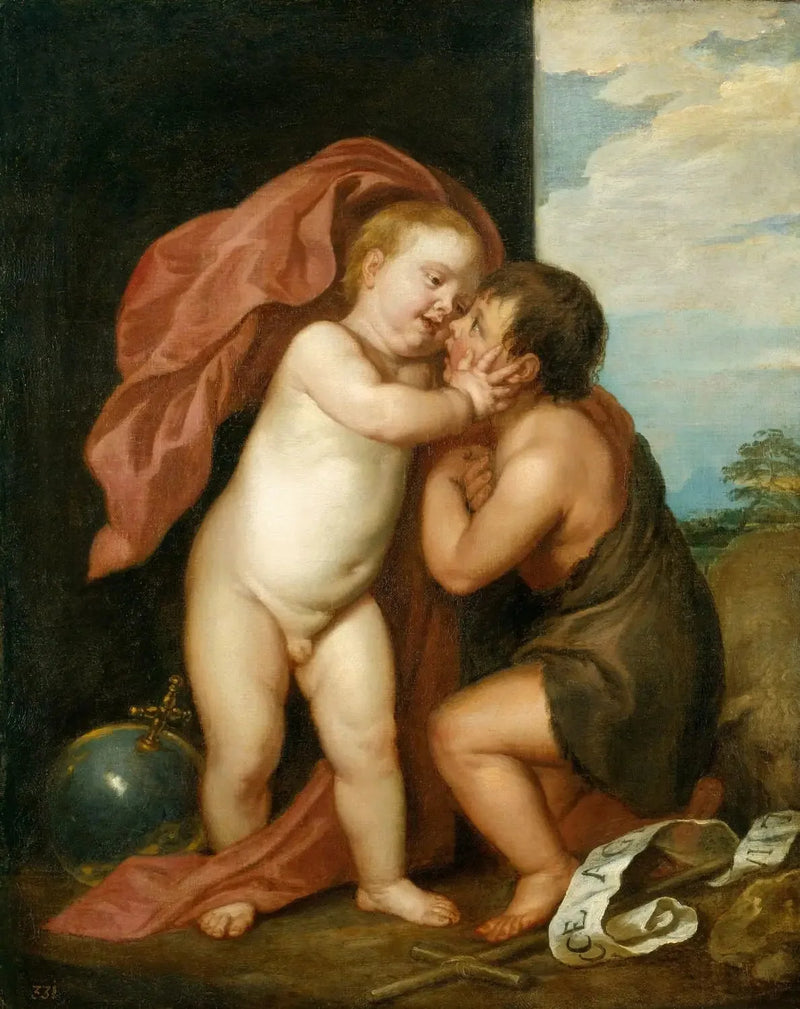 The Child Jesus and Saint John the Baptist - Antoine van Dyck