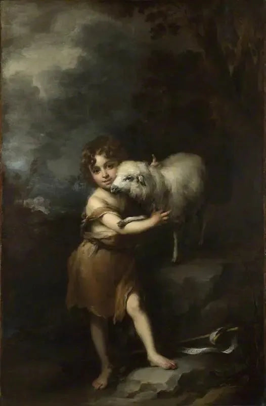 Saint John the Child with the Lamb - Bartolomé Esteban Murillo