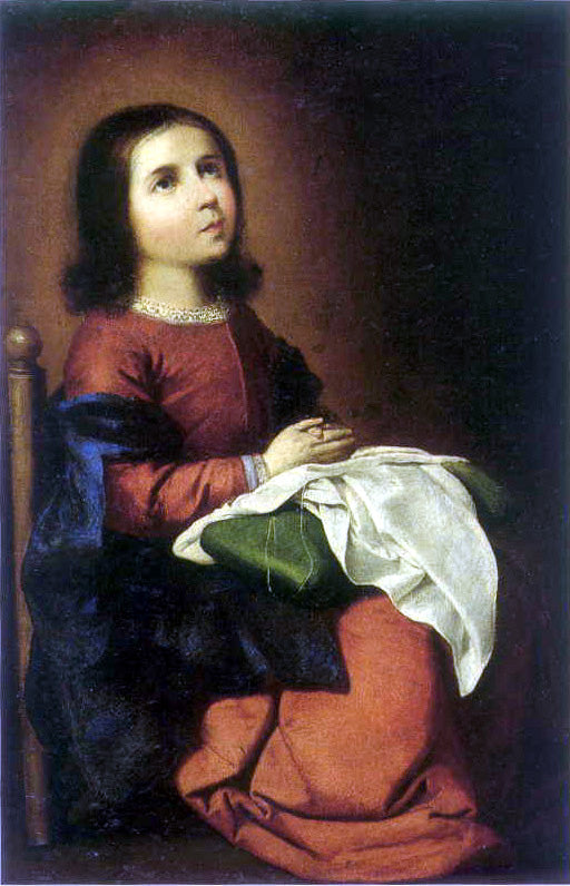 The Virgin Child in Prayer - Francisco de Zurbarán