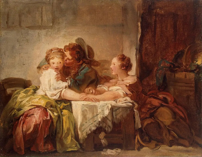 The Lost Stakes or the Kiss Gained - Jean-Honoré Fragonard