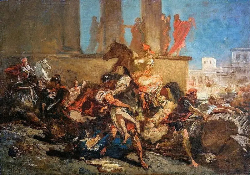 The Abduction of the Sabine Women. - Eugène Delacroix