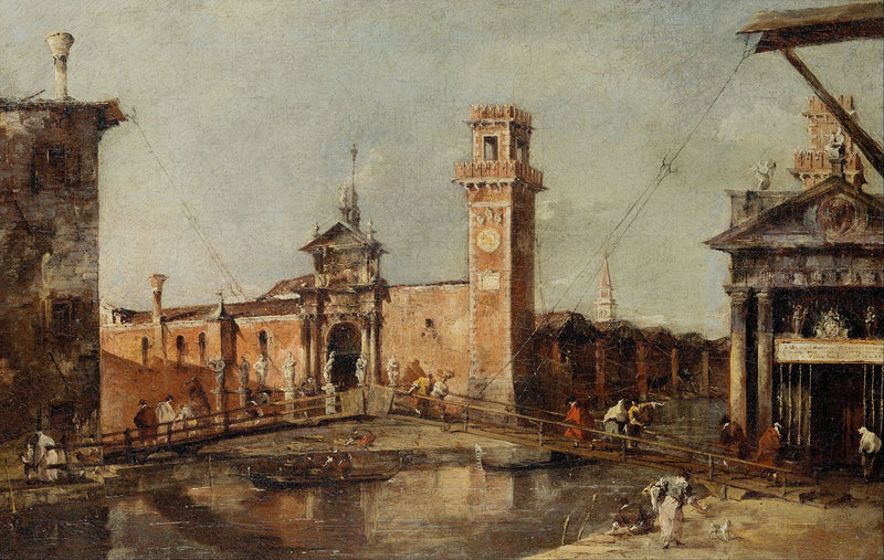 The Entrance of the Arsenal of Venice - Francesco Guardi