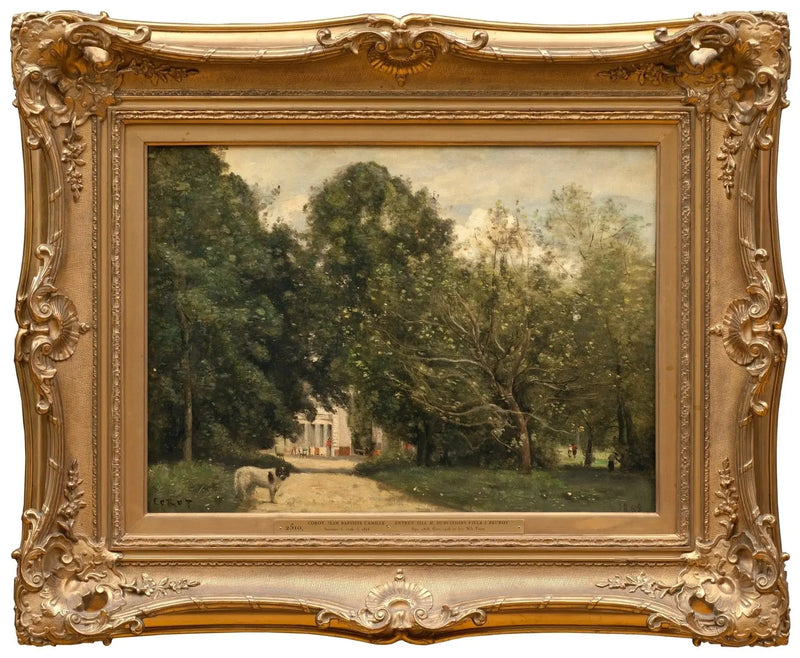 The entrance of Mr. Dubuisson's villa in Brunoy - Jean-Baptiste Camille Corot