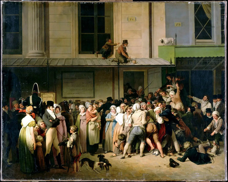 The Entrance of the Ambigu-Comique Theater at a Free Performance - Louis-Léopold Boilly