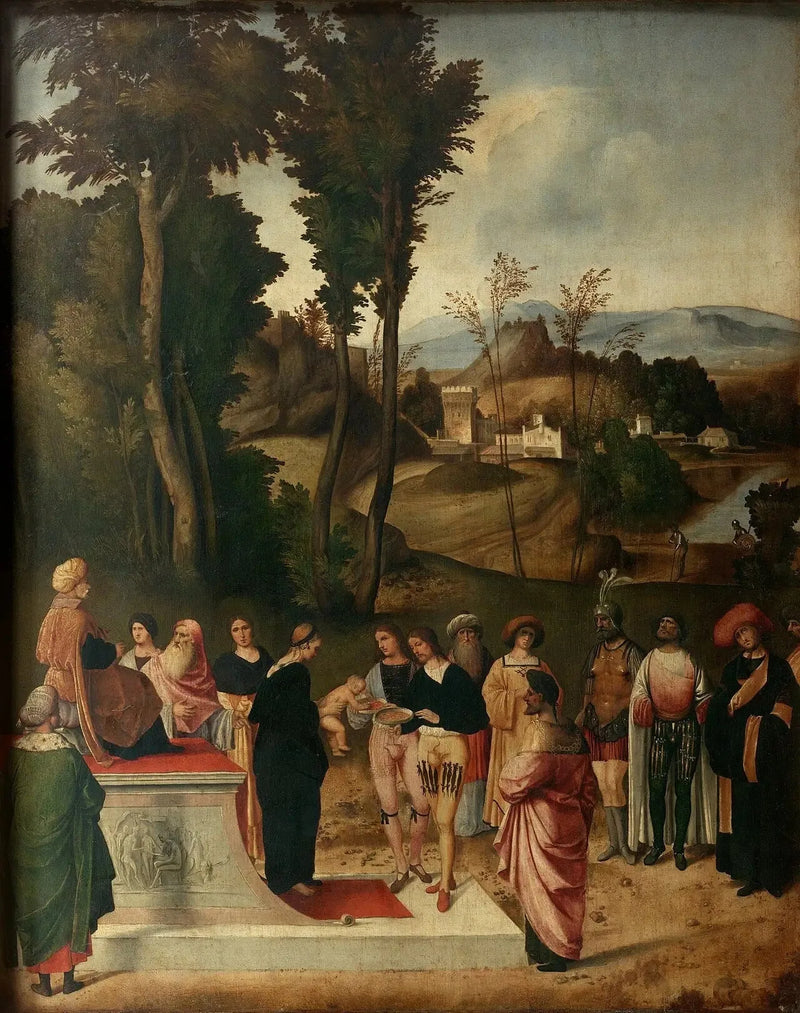 The Trial by Fire of Moses - Giorgione