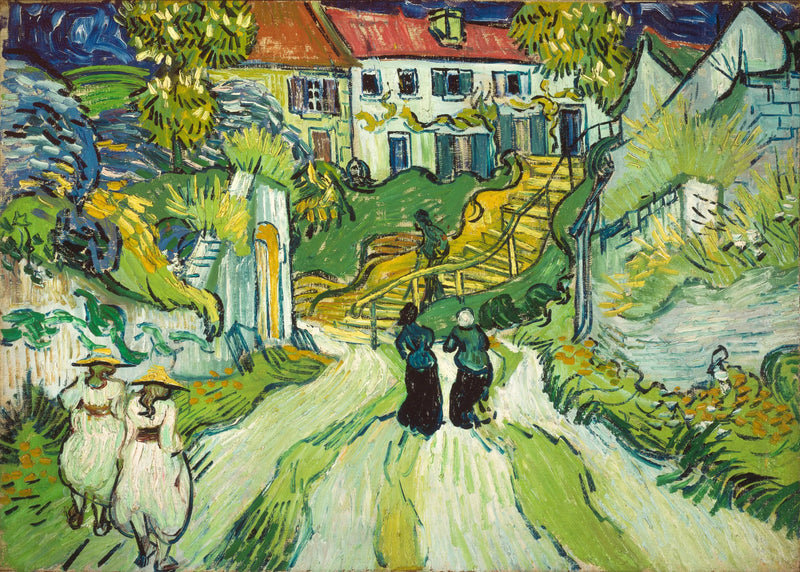 The Stairs at Auvers - Vincent van Gogh