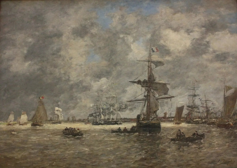 The Scheldt in Antwerp - Eugène Boudin