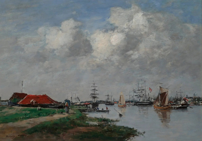 The Scheldt in Antwerp - Eugène Boudin