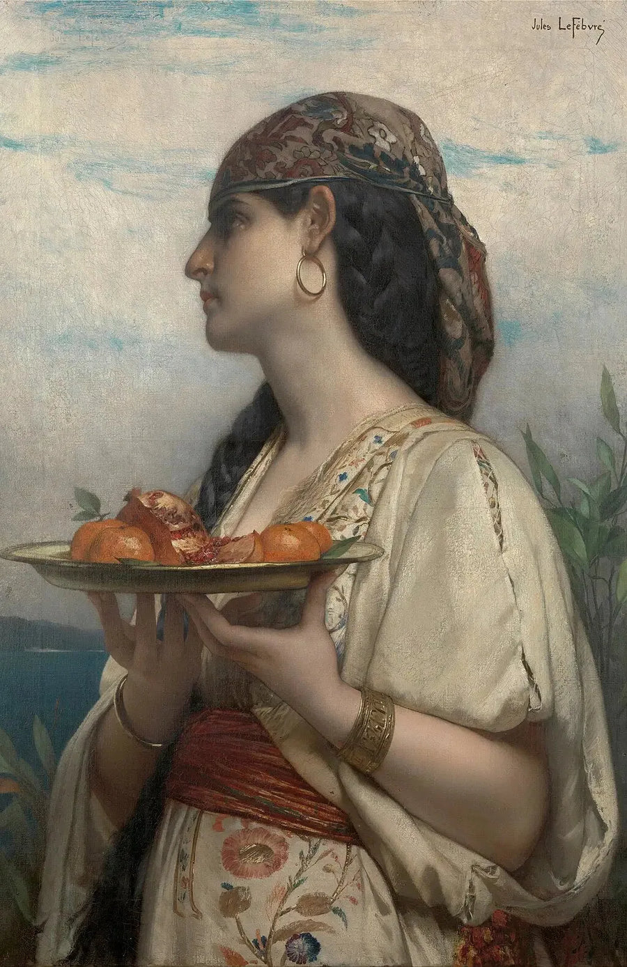 The Slave with Fruit Plate - Jules Lefebvre