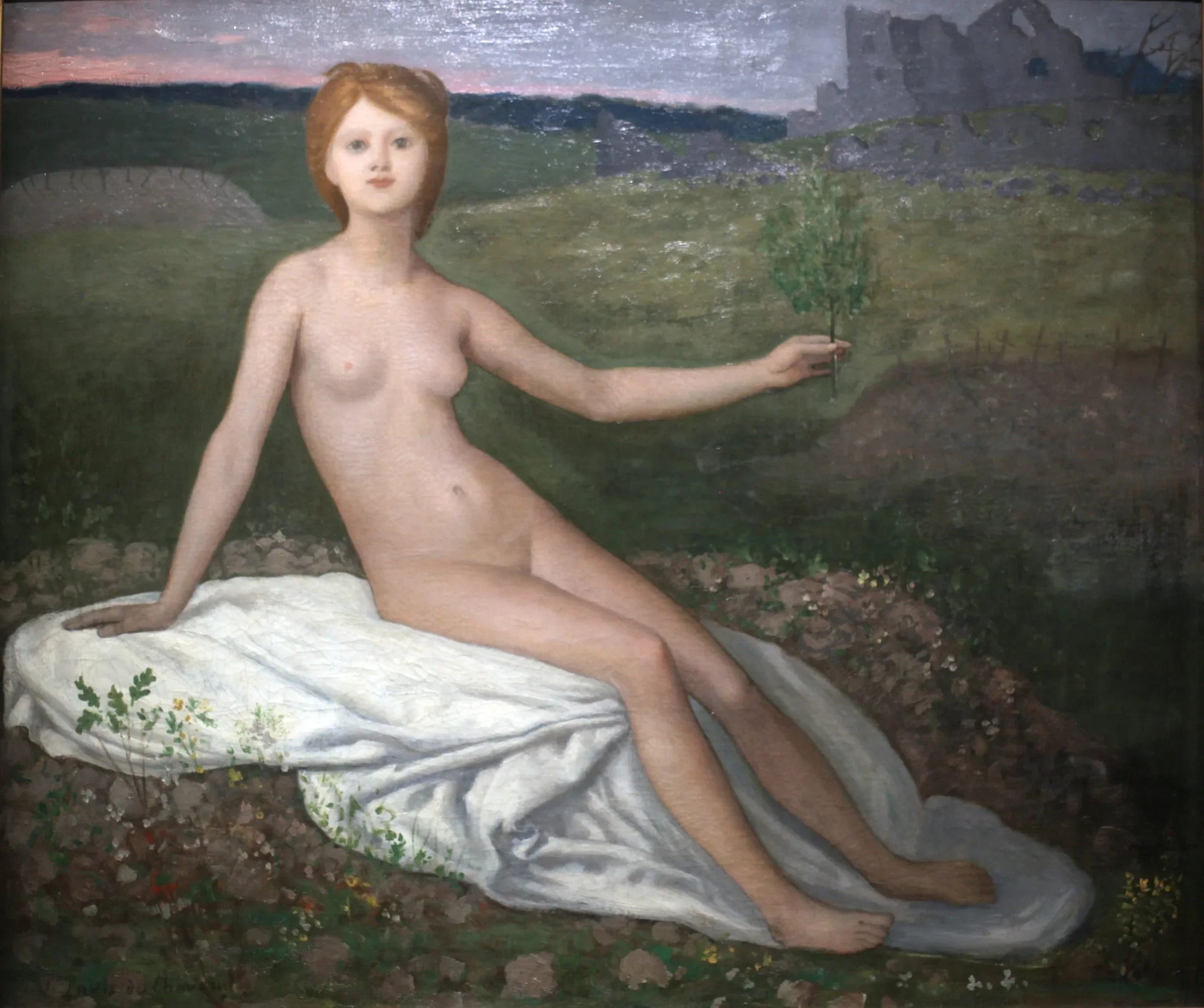 L'Espérance - Pierre Puvis de Chavannes image 1 tableau peint à l’huile sur toile