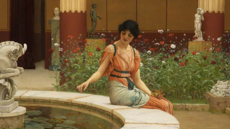 The Fish Pond - John William Godward