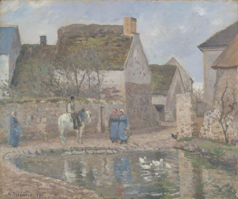 The Duck Pond at Ennery - Camille Pissarro