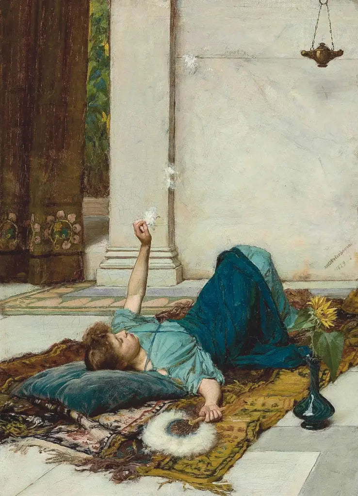 The White Feathered Fan - John William Waterhouse
