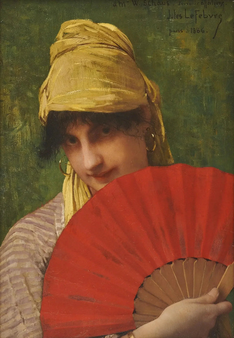 The Red Fan - Jules Lefebvre
