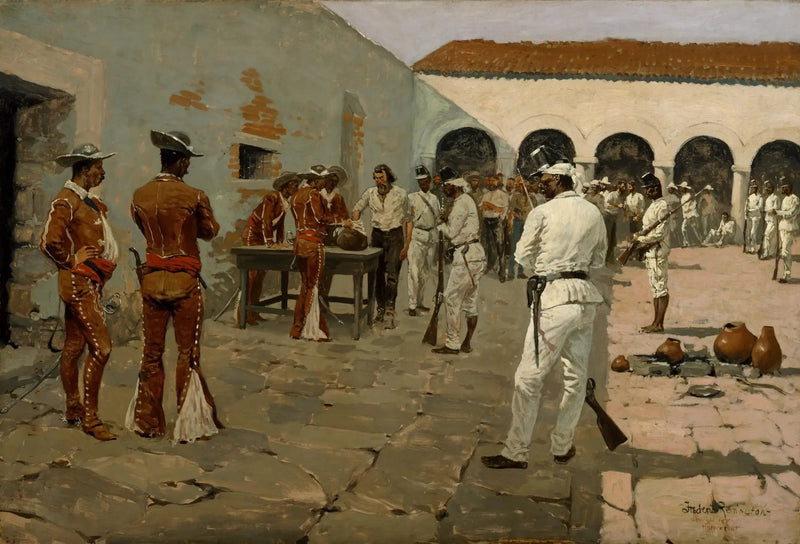 Mier Shipping: The Drawing of the Black Bean - Frederic Remington