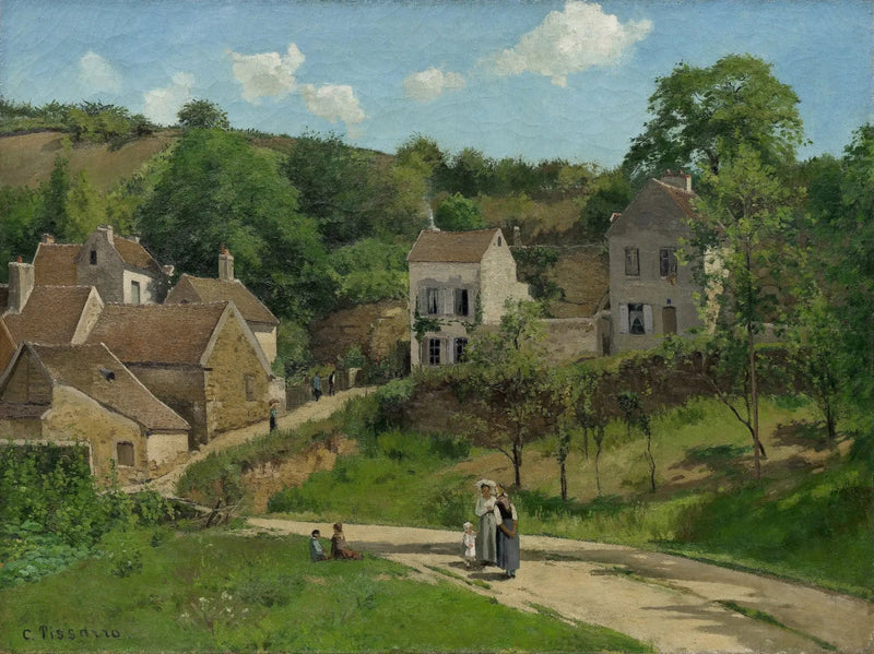 The Hermitage at Pontoise, The Hills of the Hermitage, Pontoise - Camille Pissarro