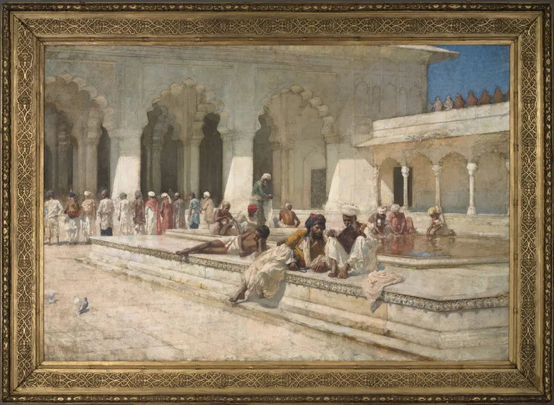 The prayer time at the Pearl Mosque, Agra - Edwin Lord Weeks